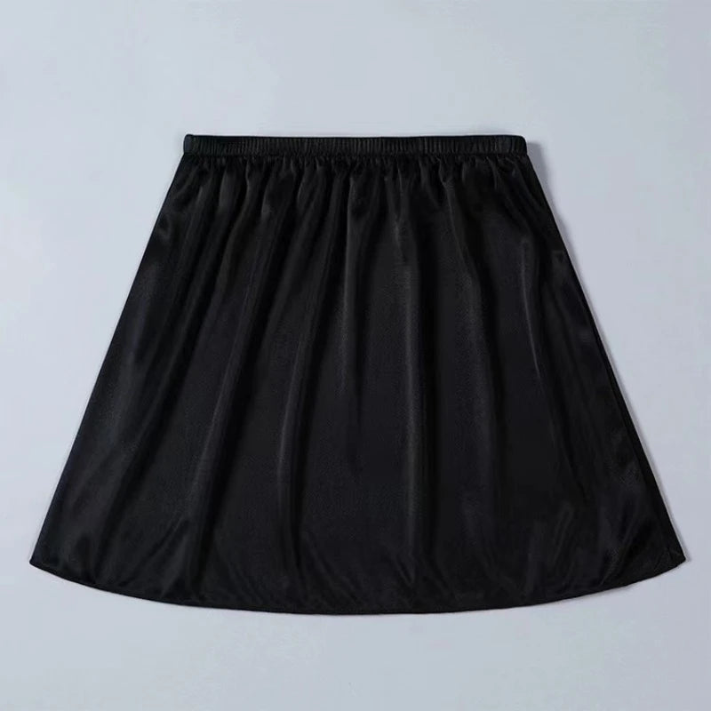 Summer Women's Intimates Casual Mini Lined Skirts Elastic Slips Underskirt Ladies Basic Half Petticoat Intimates Sleepwear