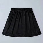 Summer Women's Intimates Casual Mini Lined Skirts Elastic Slips Underskirt Ladies Basic Half Petticoat Intimates Sleepwear