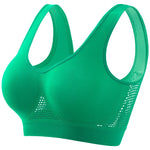 Women Mesh Panel Seamless Tank Bra Sports Wireless U Back V-Neck Vest Style Bralette Sexy Lingerie Multi Colors Intimates S-5XL