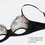 Summer Sexy Hot Ultra Thin Bra Set Women'sLace Lingerie French Lingerie Underwear Everyday BraUnlined Minimizer Push-up Bra