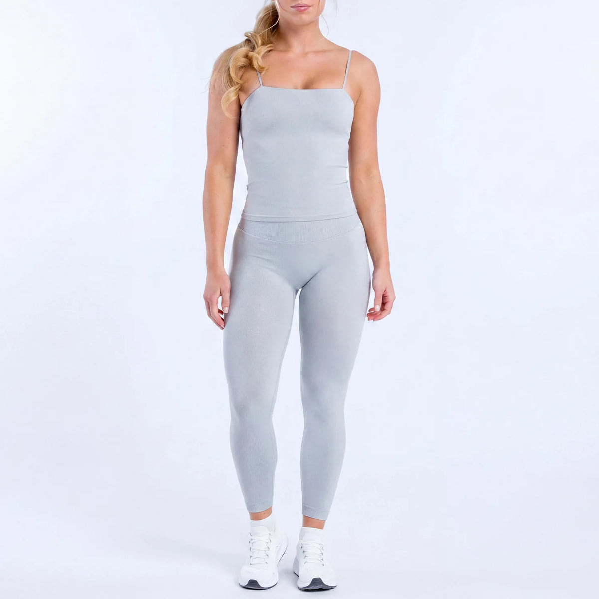 NCLAGEN Yoga Sets Women 2 Piece Gym Clothes Defy Longline Strappy Top And Defy Leggings Fitness Suit Pilates Workout Sportswear