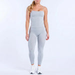 NCLAGEN Yoga Sets Women 2 Piece Gym Clothes Defy Longline Strappy Top And Defy Leggings Fitness Suit Pilates Workout Sportswear
