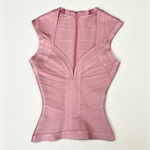Women's Bandage Slim Waist Tight Tank Top Deep V Neck Solid Vest Spring Summer Elastic Tees 2026 New Lady Casual Party Tops