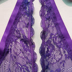 New Purple Sexy Lace Bodysuits Deep V Neck Halter Mesh Solid Color Bodysuits CharmingPure Desire Transparent Flower Print OOB5