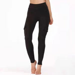 Pockets Gym Leggings Women High Waist Fashion Fitness Pants Skinny Stretch Outdoors Comfortable SportLeggings