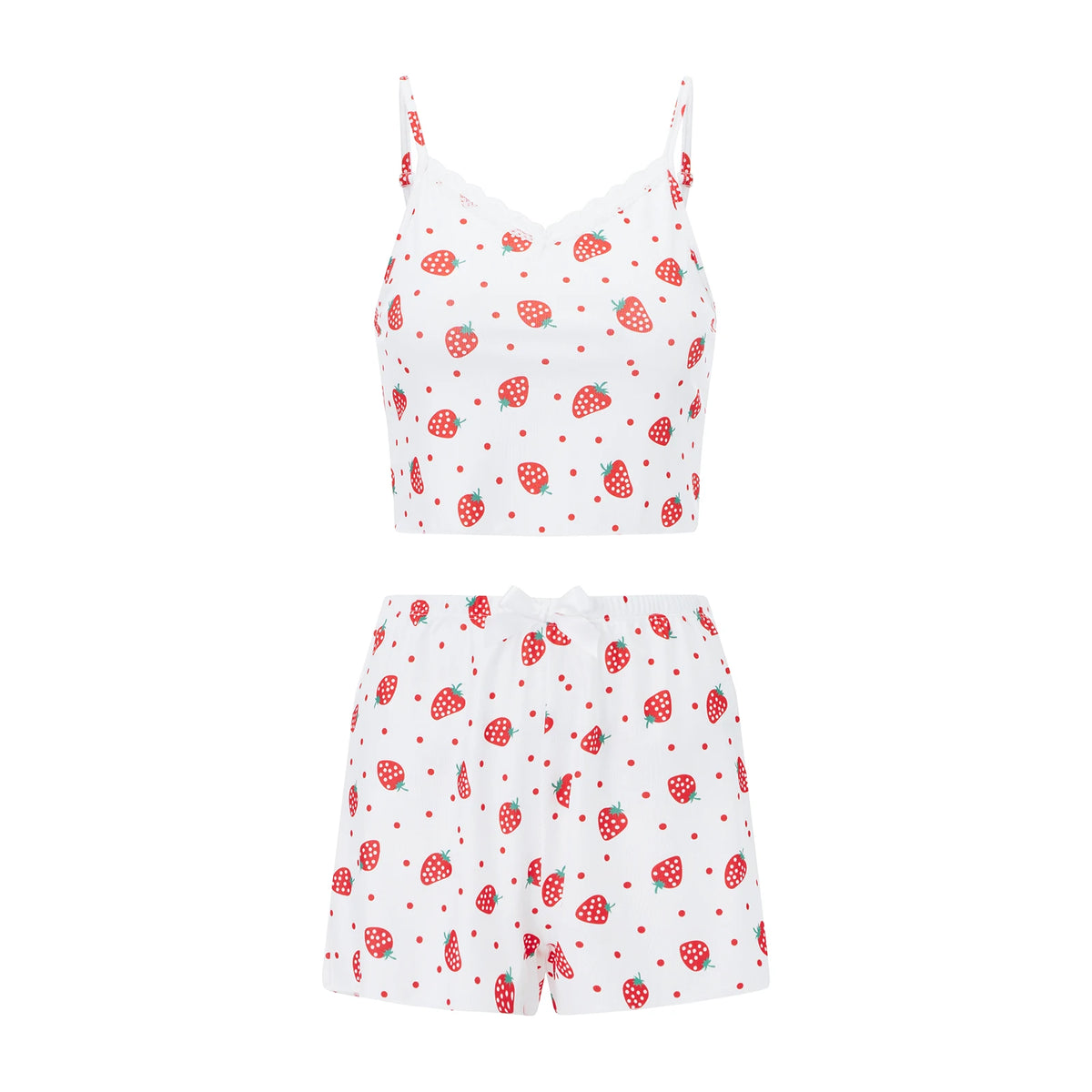 Women Pajamas Set 2 Pieces Loungewear Suits Floral Print Lace Trim Camisoles Tank Tops and Shorts Outfits Summer Sleepwear