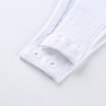White Strappy Bodysuit Sexy Backless Ribbed Bodysuit Romper string femme sexy Sleeveless Tank Top gloved bodysuit Body Female