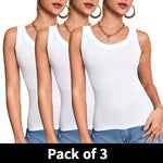 1/3 Pcs Women's Four Season Thin Slim Fit Solid Color Vest For Teenagers And Girls Solid Color Versatile Top Sexy Suspender Base