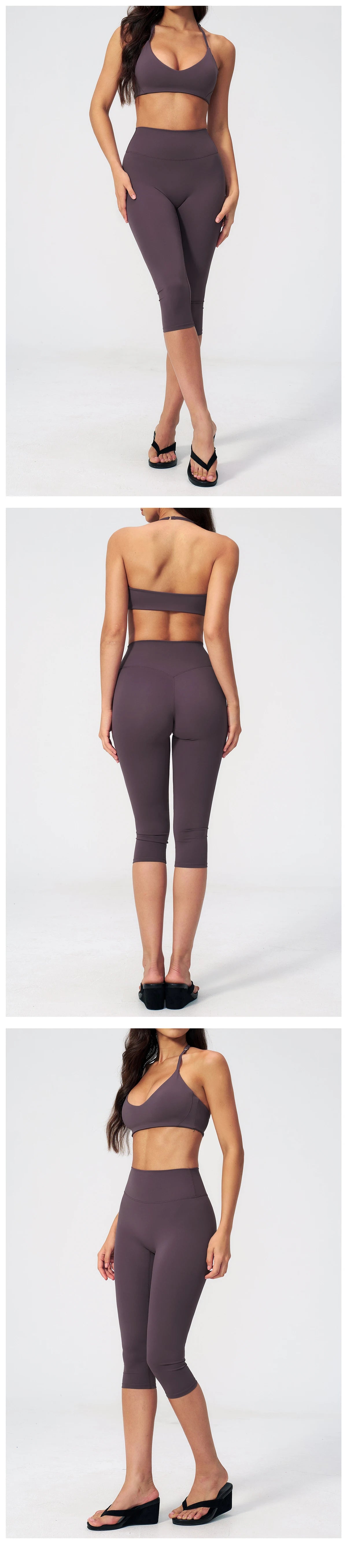 Women's Fitness Set Gym Tracksuit Breathable Sports Bra Flared Trousers Suit Workout Clothing Sportswear Female Athletic Wear