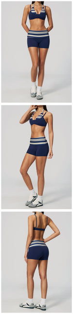 Yoga Set 2PCS Fitness Set Women's Tracksuit Sports Outfits Workout Clothes Female Running Capri Pants Gym Suit Athletic Wear