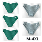5Pcs Women Cotton Panties V-Belt Ladies Soft Female Sexy M-4XL Low-Rise Panties Bikini Underwear Comfortable Lingerie 2024
