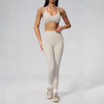 Yoga Suit Women Tracksuit 2pcs Athletic Wear Sports Bra High Waist Leggings Gym Set Fitness Outfits Workout Clothes Sportswear
