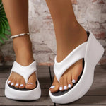 2026 New Women Fashion Slippers Soft EVA Summer Platform Shoes Girls Beach Flip Flops Thick Sole Female High Heel Street Sandals