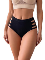 Solid Women Seamless Panties Side Cut Out Hollow Breathable Briefs Daily Comfort No Roll Underwear