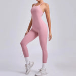 Women's Yoga Jumpsuits Sports Fitness Hip-lifting Cross Beauty Back Adjustable Straps One-piece Training Workout Gym Bodysuits