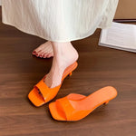 2026 Women High Heel Sandals Summer New Fashion Square Toe Open Toe Women Elegant Casual Comfortable