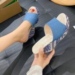 Women Slippers Fashion Casual Summer Wedge Heel Thick Sole Outdoor Slippers for Women