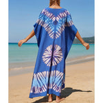 2026 New Colorful Kaftan Tunic Beach Dress Beach Wear Beachwear Beach Cover Up Cover-upsLoose Maxi Dress Female Women V4428