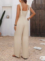 Phantasy Bohe Jumpsuit Women Casual Strap Embroidery Long Pants Fashion Sleeveless Jumpsuit Lady Summer Vacation Streetwear