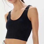 Seamless Bras For Women Streetwear Rib Sports Tank Top Sexy Lingerie No Pads Crop Top Female Fitness Underwear
