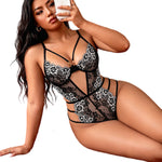Sexy Bodysuit Lingerie Women Wedding Night Underwear Babydoll Dress Lace Hollow Bra See-through Bodysuit Nighty Exotic Pajamas