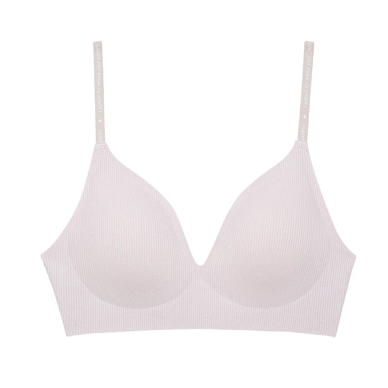 Deep V Knitting Bra Women Wireless Bras Sexy Padded Bralette Ladies Comfortable Brassiere Female Soft Underwear 6 Colors 2023