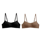 2PCS/Set Seamless Bras For Women Wireless Underwear 1/2 Cup Bra Female Wirless Sexy Lingerie Soft Padded Thin Intimates