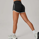 Color Blocking Patchwork Yoga Shorts Women Tight Fitting Peach Hip Lifting Sports Pants Gym Running Bike Wear Leggings