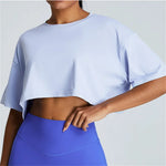 Yoga Sport Shirt Quick Drying Breathable Quick Drying Short Sleeve Loose Top Fitness Fitting Running Summer Gym Sports T-Shirt