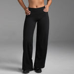 STOUREG Straight Leg Bottoms Women's Mid-Waist Yoga Pants GYM Leggings Naked Feel Pilates Running Sports Trousers