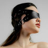 Cosplay Exotic Leather Mask Women Men Games Half Face Mask BDSM Bracelet Adjustable For Couples Bondage Set Adult Toys Supplies