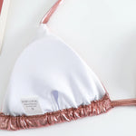 Sexy Gold Silver Red Strings Bikini 2024 Women Swimsuit Female Swimwear Thong Bikinis Set Brazilian Beach Bathing Suit Biquini