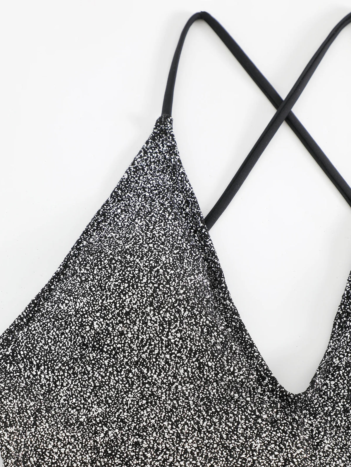 DEKA Sequins One Piece Swimwear Shiny Deep V Swimsuit Female Monokini Sexy Women's Push Up Glitter Swimsuit