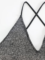 DEKA Sequins One Piece Swimwear Shiny Deep V Swimsuit Female Monokini Sexy Women's Push Up Glitter Swimsuit