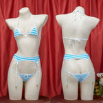Sexy Lolita Kawaii Mini Bra Panties Set Triangle Micro Bikini Set Women Japanese Anime Bathing Suit Highcut Swimwear