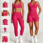 Yoga Set 2PCS Women Tracksuit Nude Feeling Workout Sets Gym Clothes Push Up Fitness Running Sportwear Sport Bra Leggings Suit