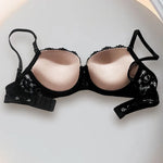 Women’s Push Up Lace Bra Comfort Padded Underwire Bra Lift Up Bras Black Super Push Up Bralette