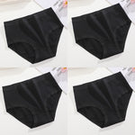 4Pcs/Set Women Cotton Briefs Seamless High Waist Breathable Underwear Female Stretch Comfortable Lingerie New solid color Panty