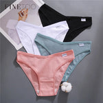 5Pcs Women Cotton Panties V-Belt Ladies Soft Female Sexy M-4XL Low-Rise Panties Bikini Underwear Comfortable Lingerie 2024