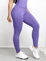 Super Soft Sports Leggings With Pockets For Women High Waisted Workout Yoga Running Push Up Gym Fitness Tight Pants Women's