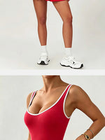 Naked Breathable Tennis Dresses with Built-in Pocket Shorts Women Color Contrast Hollow Out Backless Sports Golf Pleate Dress