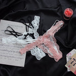 Lace G string Sexy Briefs Panties Women Underwear Hollow Out Thong High Quality Transparent Underpants Lingerie Girls Intimates