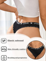 6Pcs/Set Women Seamless Panties Sexy Low Waist Thong Female Breahtable Underwear Ladies Love Heart Panties Lingerie