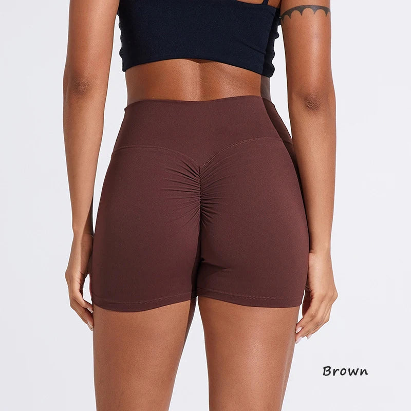 DIAS FIT JOY Women's Sports Shorts Gym High Elasticity Tight Fitting High Waist Running Quick Drying Yoga Pants Hot Pants