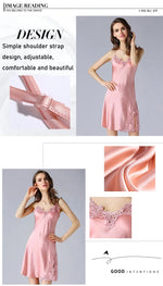 100% Pure Silk Pajamas for Women Mulberry Silk Sexy Silk Suspenders for Women Sexy Nightwear Women's Nightie Sleepwear