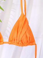Miyouj Glitter Fabric Bikinis 2026 Sexy Bikini Set Folds Swimsuit Female Halter Bathing Suit Women Swimwear New Beachwear