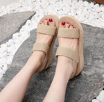 Big Size Minimalist Slingback Wedge Sandals For Women Outdoor Summer Platform Shoes Light Weight Soft EVA Female Leisure Sandals