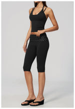 New Fake Two-piece Yoga Sets Women Striped Shock-absorbing Slim Sports Tank Top Fitness Suit Gym High Waist Mid Pants Tracksuit