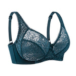 Sexy Womens Bras Ultra-Thin Perspective Deep V Lace Sheer Plus Size Bra Female Underwear Lingerie BH Tops D E F Cup