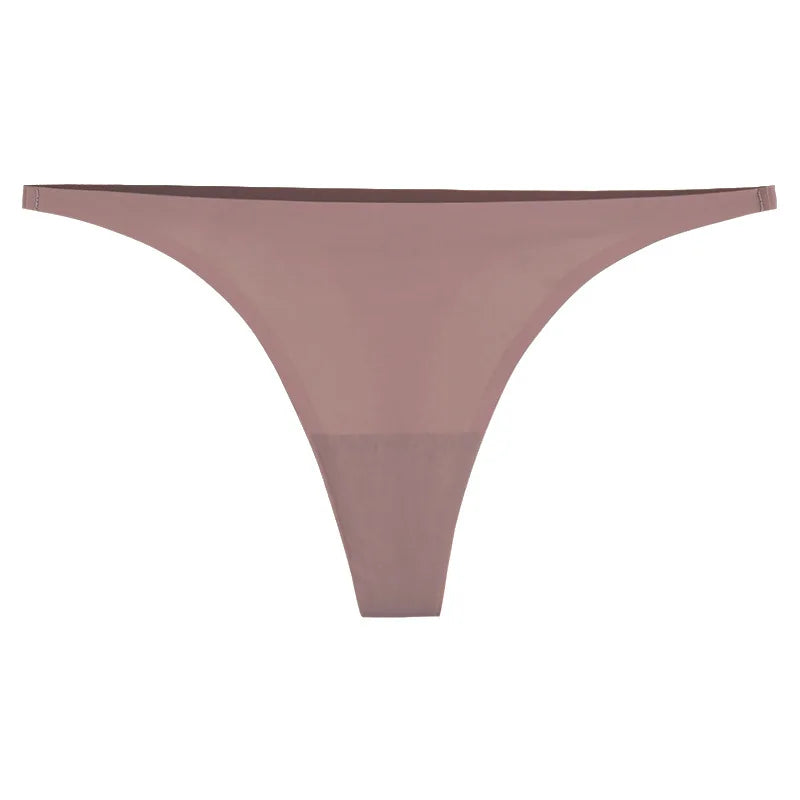 2024 Seamless Panties Ice Silk Seamless Panties For Women Soft Thin Thongs Woman Satin Underwear Female Bikini String Panties